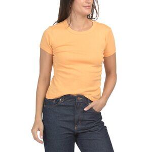 MUSE Marigold Short Sleeve Crew Neck Top